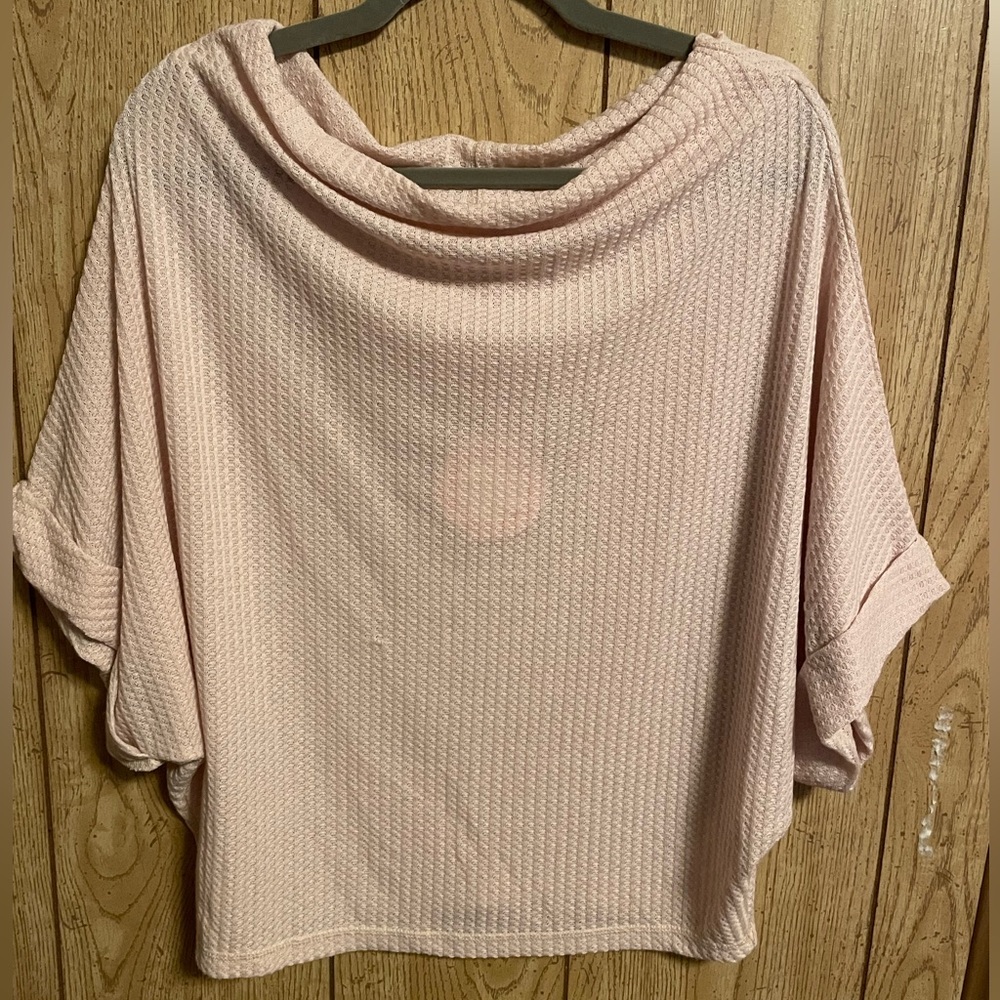 NWT Umgee Oversized Cowl Neck Off Shoulder Knit Top
